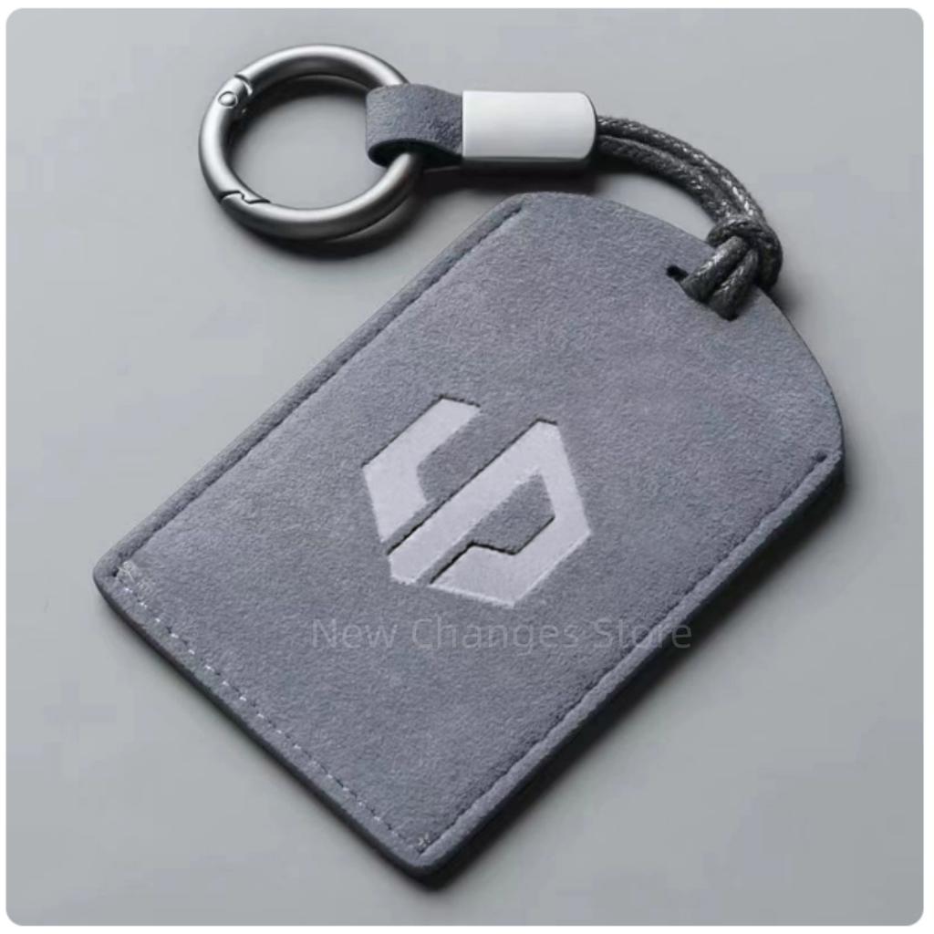 Original Car Color Leather Key Case Cover Fob For Leapmotor B01 B10 Car Keyless Remote Key Card Kit Protector Accessorie