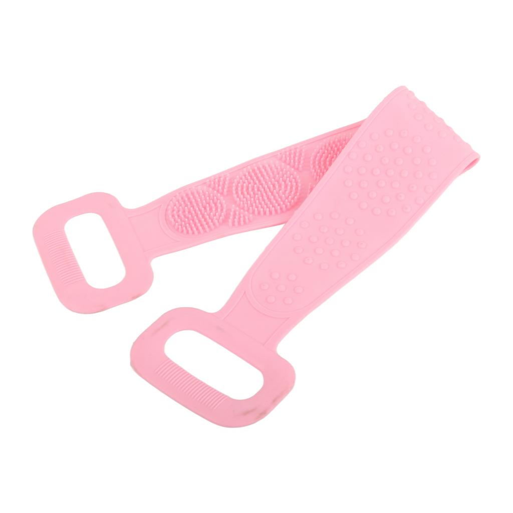 Silicone Bath Body Brush Tough Strong Tensile Strength Hangable Back Cleaning Bath Strap