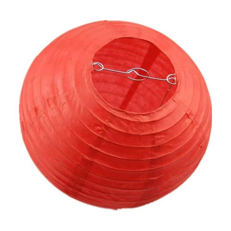 Solid Color Round Paper Lanterns for Wedding Room Decoration