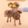 Big Eyes Ostrich Plush Toy Creative Design Wild Animal Doll Ostrich Plush Doll  Backpack Hanging