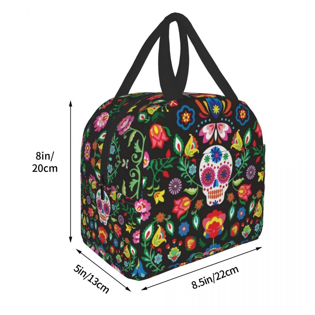 Floral Lunch Box Insulated Lunch Bag for kids Girls Boys Women,Reusable Lunch Box Containers for Women Men,Durable Cooler Tote Bag Lunchbox for Office