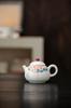 Hand Painted Ceramic Teapot White Porcelain Peony Design Chinese Kungfu Tea Set for Home Office Decor Gift Tea Lover