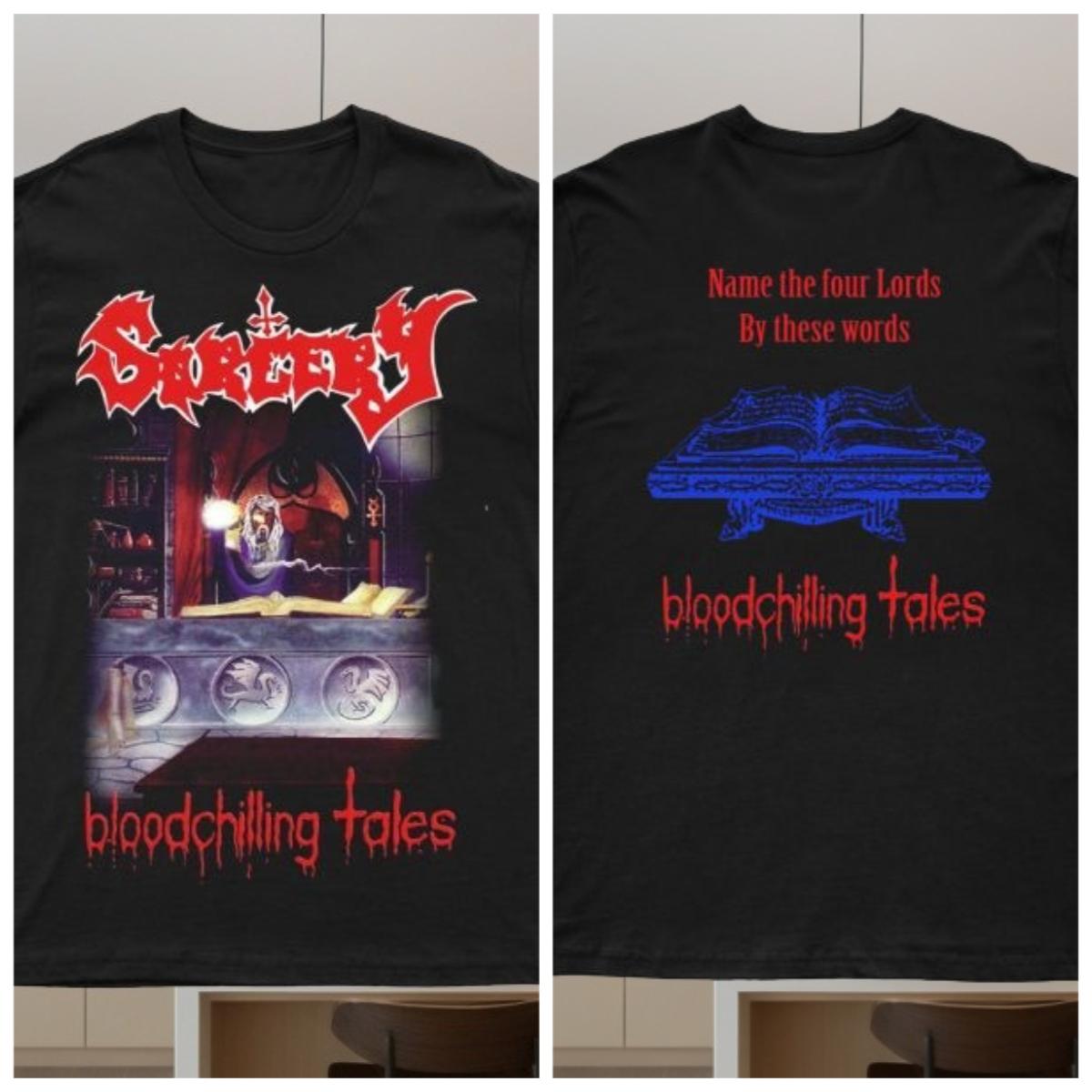 

2025 New BLOODCHILLING TALES Print Unisex Street Fashion Trend Short Sleeved Pure Cotton Round 4XL