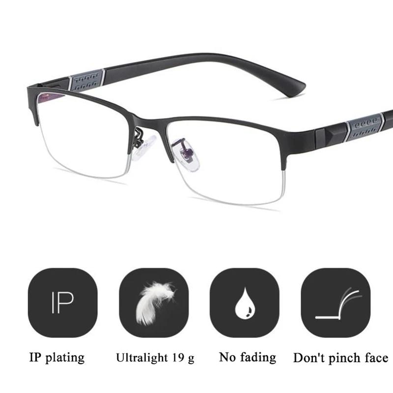 Lesebrille Herren Damen Hohe Qualität Halbrand Dioptrienbrille Business Männlich Alterssichtig Brille +1.0 1.5 2.0 2.5 4