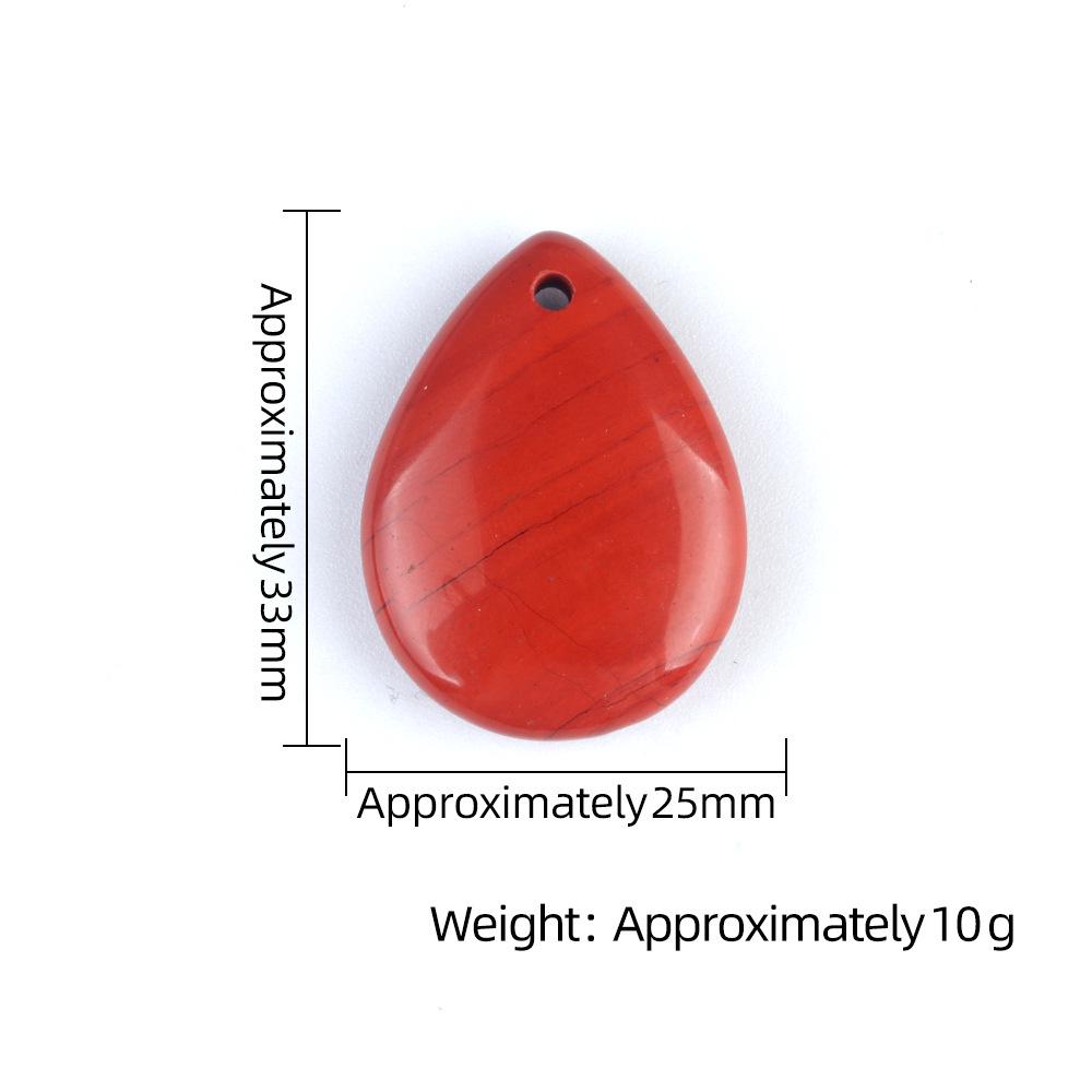 Natural Agate & Amethyst Crystal Pendant - Rose Quartz Water Drop, 25x33mm DIY Jewelry Charm