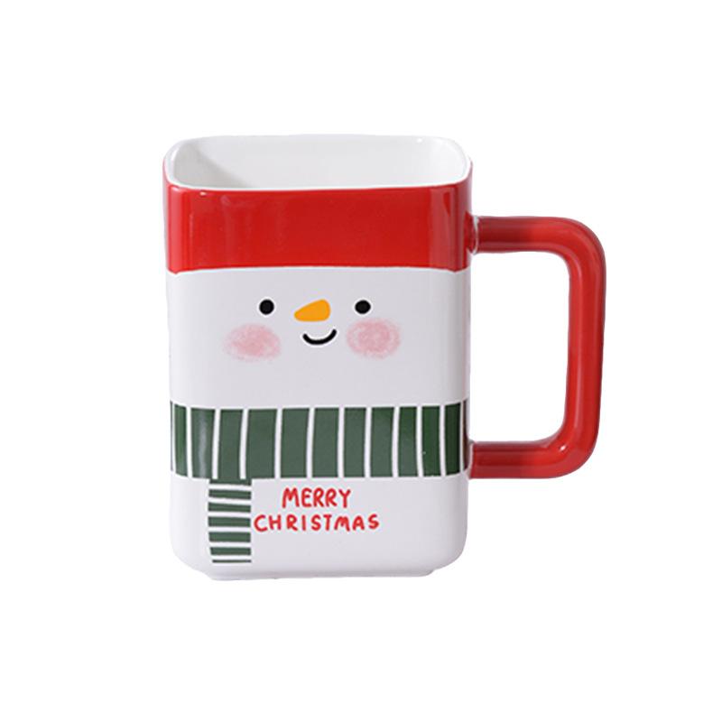 Santa Claus Ceramic Mug Cute Snowman Coffee Water Cup Creative Gift Drinking Water Cup