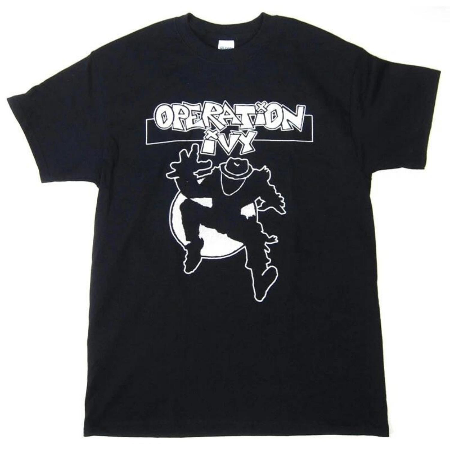 Новая футболка Operation Ivy SKA Man с черно-белым логотипом, панк-группа, высококачественная, роскошная, унисекс, топ Y2k S чёрный