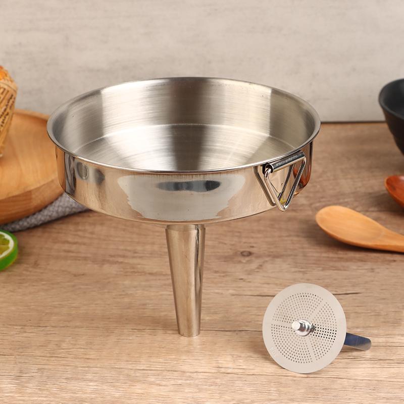 Edelstahl-Metalltrichter zum Einmachen, Küchenwerkzeuge, Küchenzubehör, Weithalstrichter, Bar, Wein, Bier, Öl, Flaschentrichter