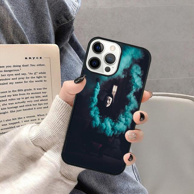 Hacker Anonymous Phone Case Cover for Apple 13 14 11 12 Pro Max Plus  coque fundas Shell