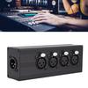 3 Pin XLR 1 Male To 4 Female Splitter Box One Input To 4 Output Parallel Connection Adapter Balanced Converter for Mixer Microphone PA System Stage