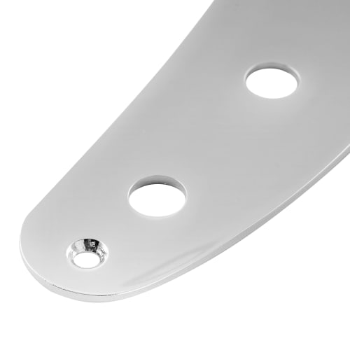 Musiclily Pro Mustang Control Plate, Steel, Chrome, for Mustang Electric Guitars