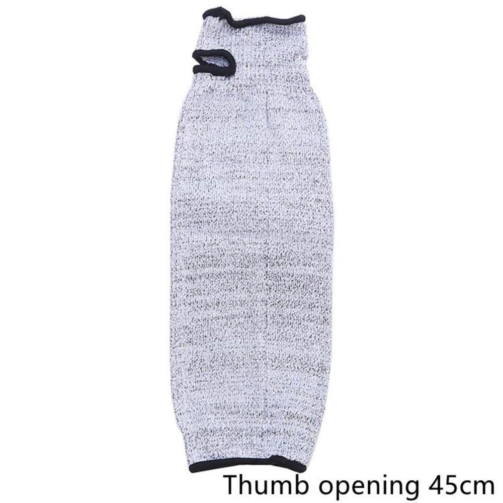 HPPE Cut Resistan Anti Cut Gloves 45cm Length Anti-puncture Arm Protection Sleeve Cut-Resistant Breathable with Tumb Hole