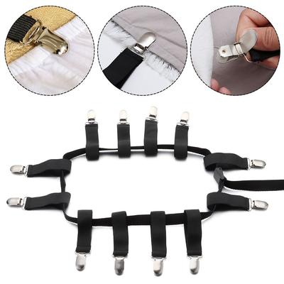 Household Bedding Holder Suspenders Elastic Fastener Belt Grippers Bed Sheets Buckle Mattress Clip