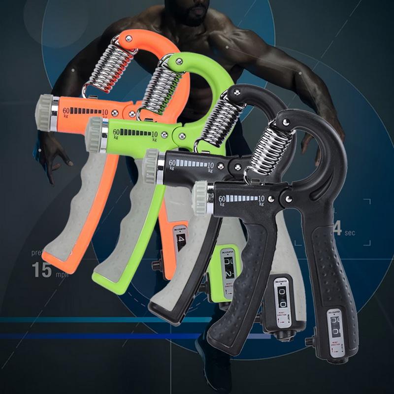 R-Shape Adjustable Size Hand Grip Active Strength Countable Exercise Strengthener Gripper Spring Finger Pinch Carpal Expander