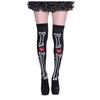 Skeleton Halloween Silk Stockings Woman Black Knee High Socks Ghost Props House