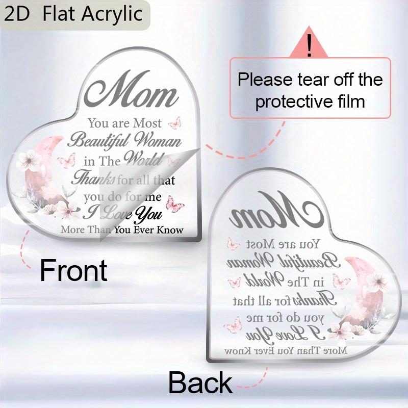 2D Flat Acrylic Mother's Day Birthday Decoration, Indoor and Outdoor Decoration - No Battery/electricity Required, Free Day Decoration, Shop Dec