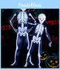 Adorable Parent-child Skeleton Jumpsuit With Haunting Mask For Halloween And Cosplay Events