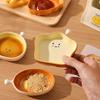 Ceramic Bread Plate Cute Croissant Pattern Dessert Plate Home Creative Plate Ceramic Seasoning Plate Dipping Plate