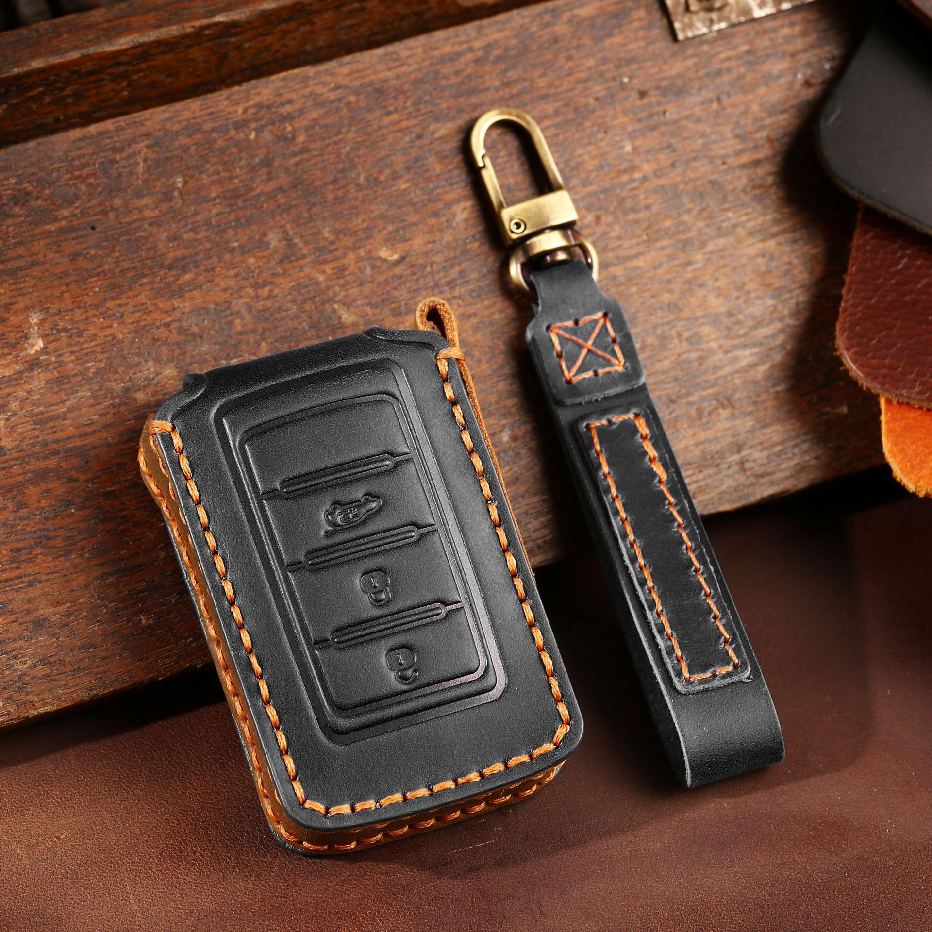 

Чехол для ключа из натуральной кожи для Jeep Grand Cherokee