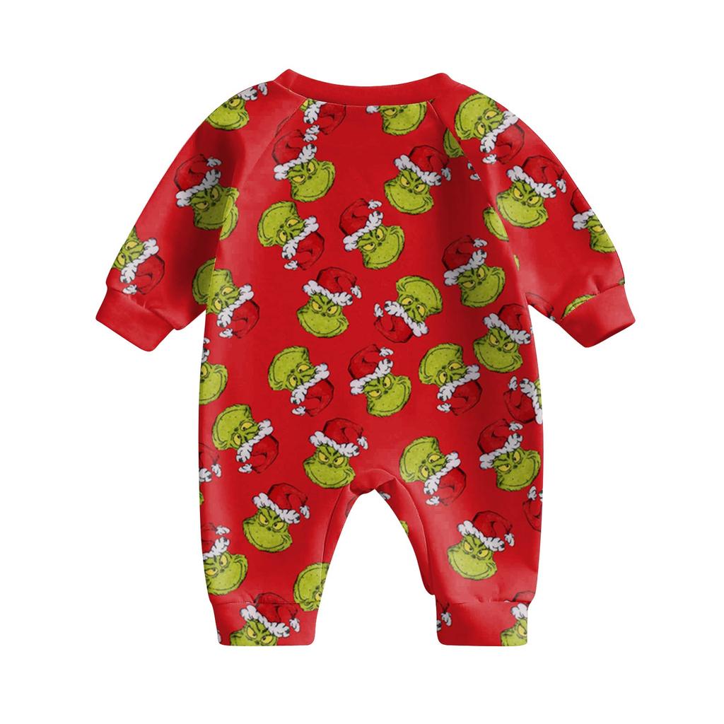 Christmas Prints Family Matching Long Sleeve Tops+Pants Set Family Matching Sets