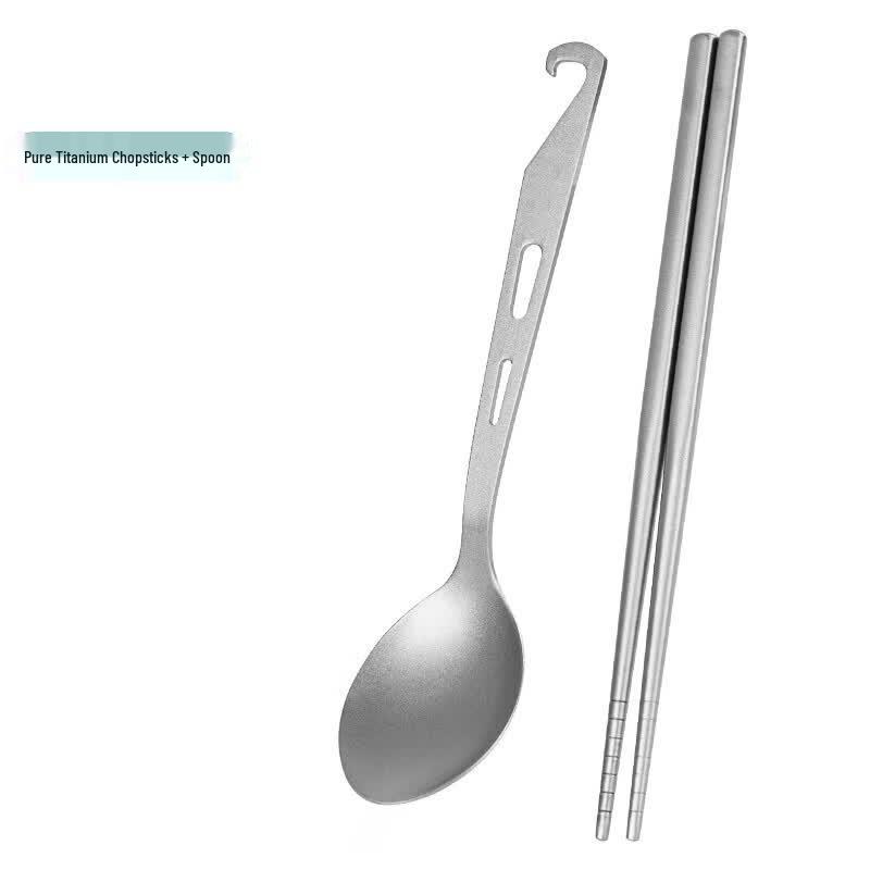 Hangweixing Pure Titanium Portable Outdoor Cutlery Set