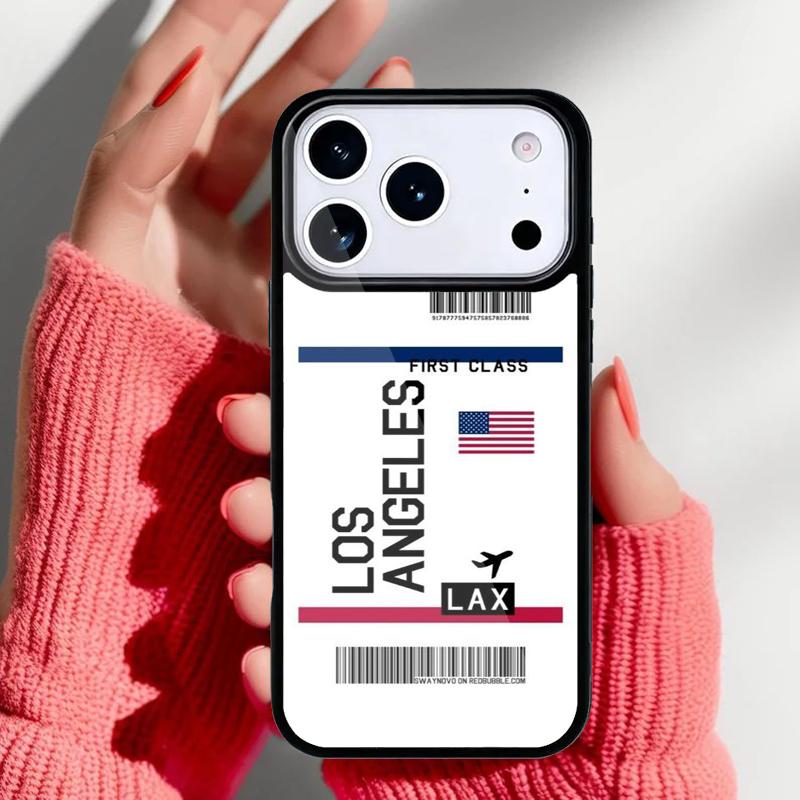 BOARDING PASS Phone Case for iPhone 17 16 15 14 13 Pro Max Back Cover for 12 11 Pro Coque
