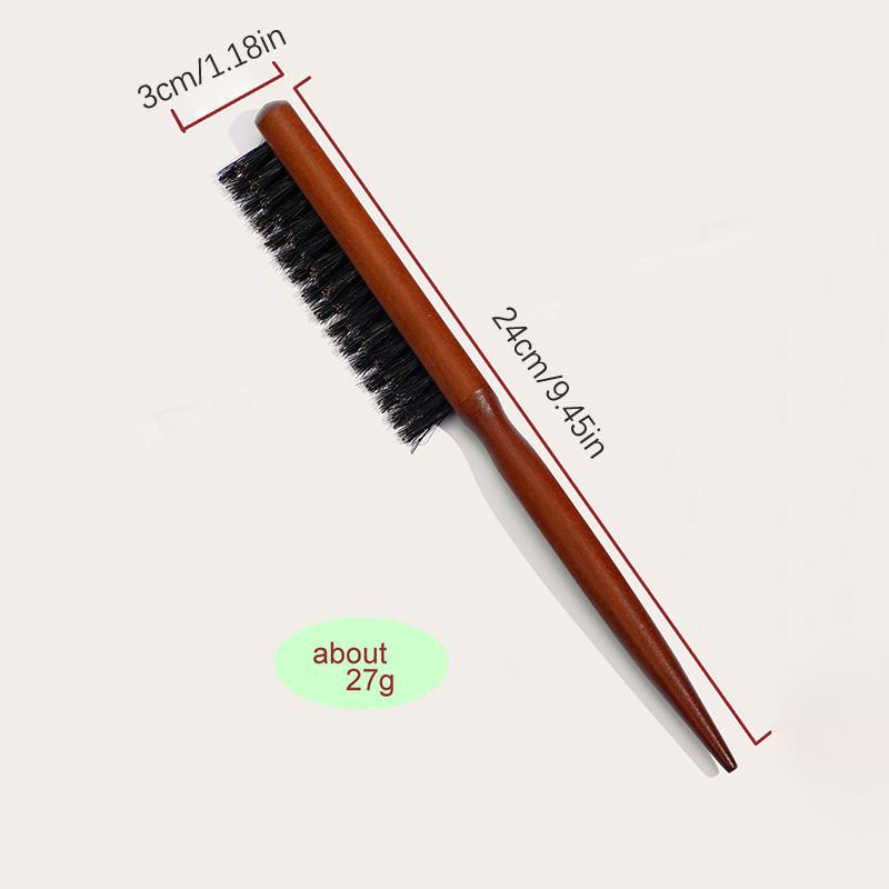 Salon Teasing Back Hair Diy Brushes Boar Bristle Wood Slim Line Comb Hairbrush Extension Hairdressing Professional Styling Tools