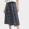 FILA All-Over Print Mid-Rise Straight Knit Maxi Skirt Women skirts Black F11W349301F-ZA