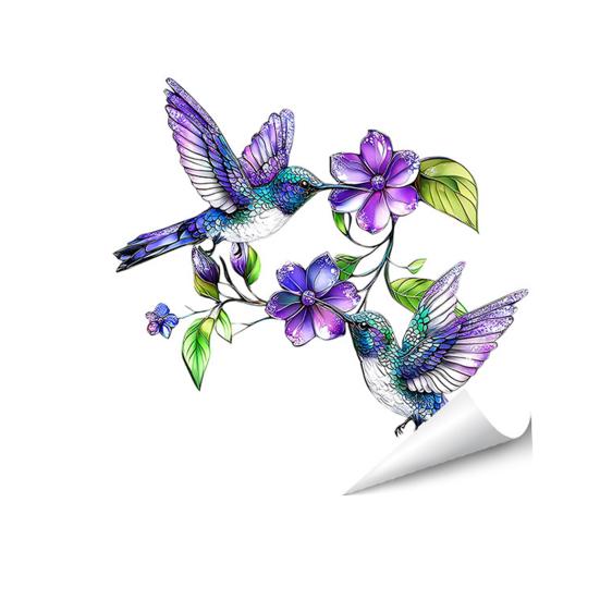 Spring Summer Flowers Window Clings Double Sided Tulip/Rose/Wildflowers in Vase Decals Anti-Collision Glass Door Stickers