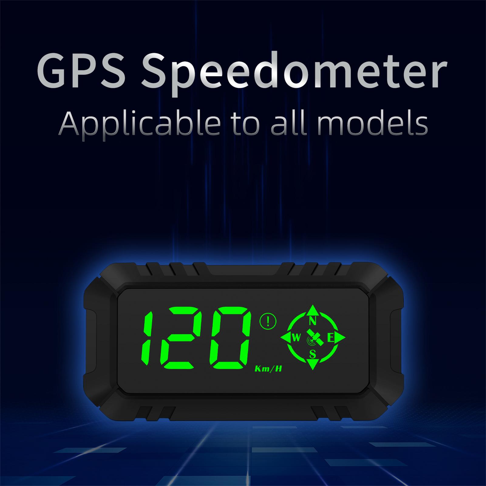 

Car Head-up Display Digital GPS Navigation Speedometer GPS Dual System Display Screen with Speed, Direction, Trip Distance, Overspeed Alarm, Fatigue D