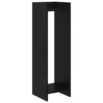 Plant Stand Black Oak 30 X 30 X 100 Cm Engineered Wood