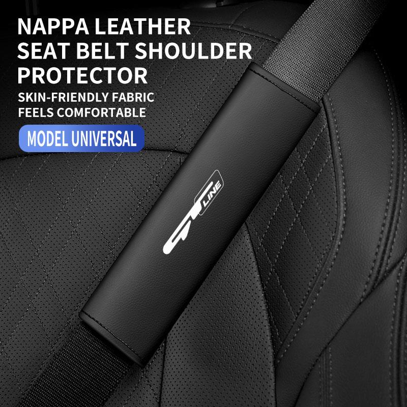 Car Styling Seat Belt Cover Leather Seatbelt Shoulder Strap Protector Pads For KIA GT GTLINE car Accessories