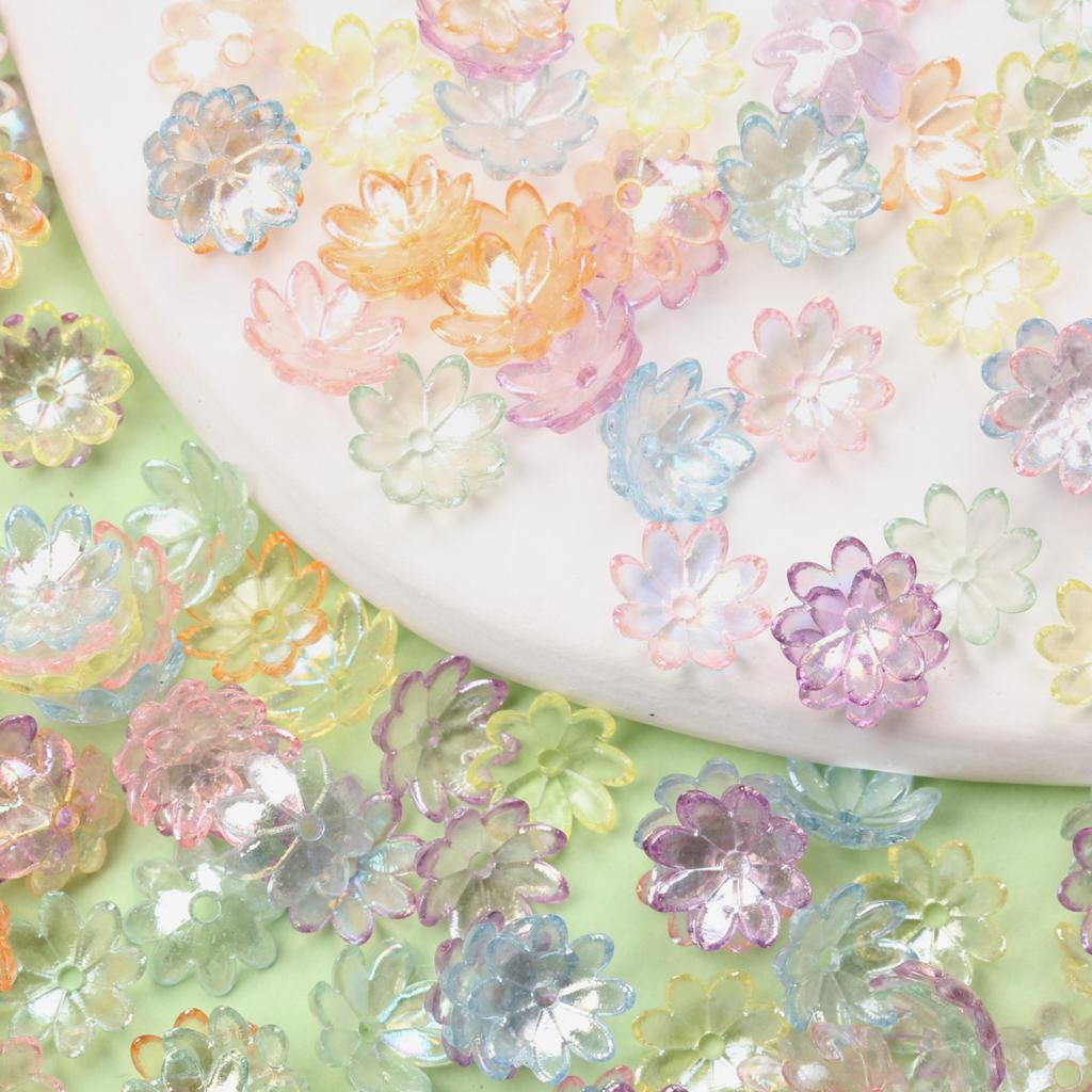 9,5mm Náramek Náhrdelník Volné Korálky Rozdělovače Pro Výrobu Šperků Diy Ruční Výroba 100ks Akrylové Korálky Tvar Slunečnice