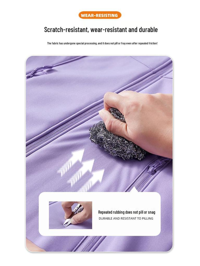 Windproof Waterproof Hooded Softshell Jacket for Outdoor Activities