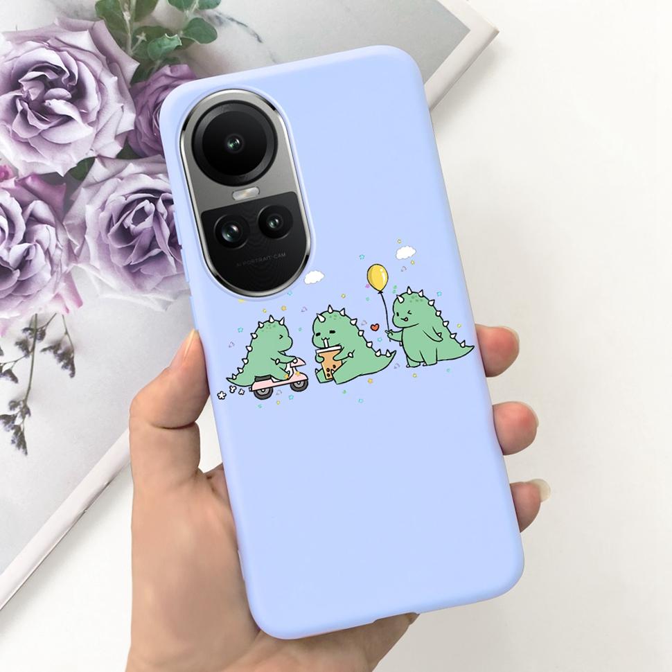 For Oppo Reno10 Case Luxury Colourful Painted Cover Soft Silicone Phone Case For Oppo Reno 10 Reno10 Pro 5G Back Cover Bumper