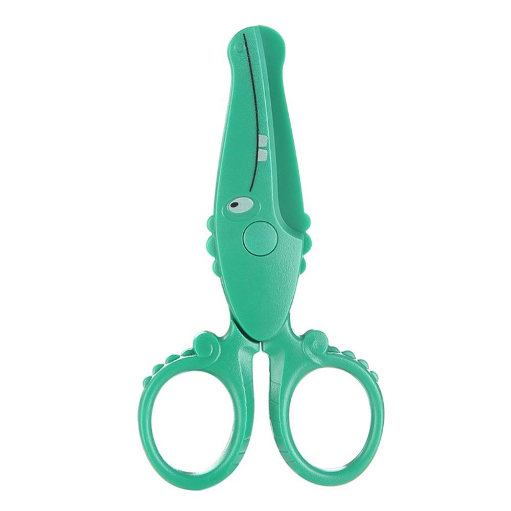 Safety Design Children Safety Scissors Blunt Tip Comfort Grip Art Craft Scissors Plastic Material Anti-Pinch Design Scissors