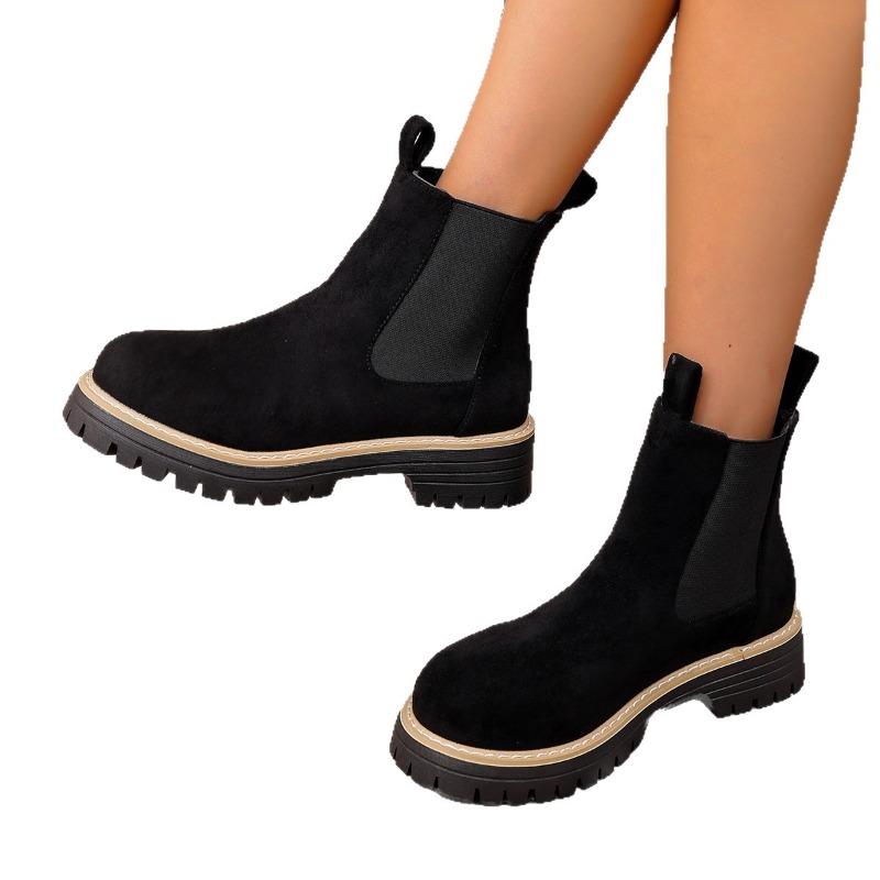 Suede Martin Boots Autumn and Winter New Fashion Casual Round Head Fashion Trend Short Boots Women
