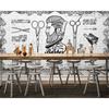 Retro Trend Wallpaper Barber Shop Background Wall Decoration Mural 3d Wallpaper