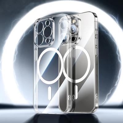 Magnetische Hülle für iPhone 15 14 13 12 Pro Max Hülle, stoßfeste Abdeckung für iPhone 14 Pro Max 15 Plus 15Pro Macsafe TPU Hüllen
