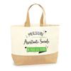 Tote Bag - PLANETEE - Best Social Worker Ever - Jute - Beige - Printed In France