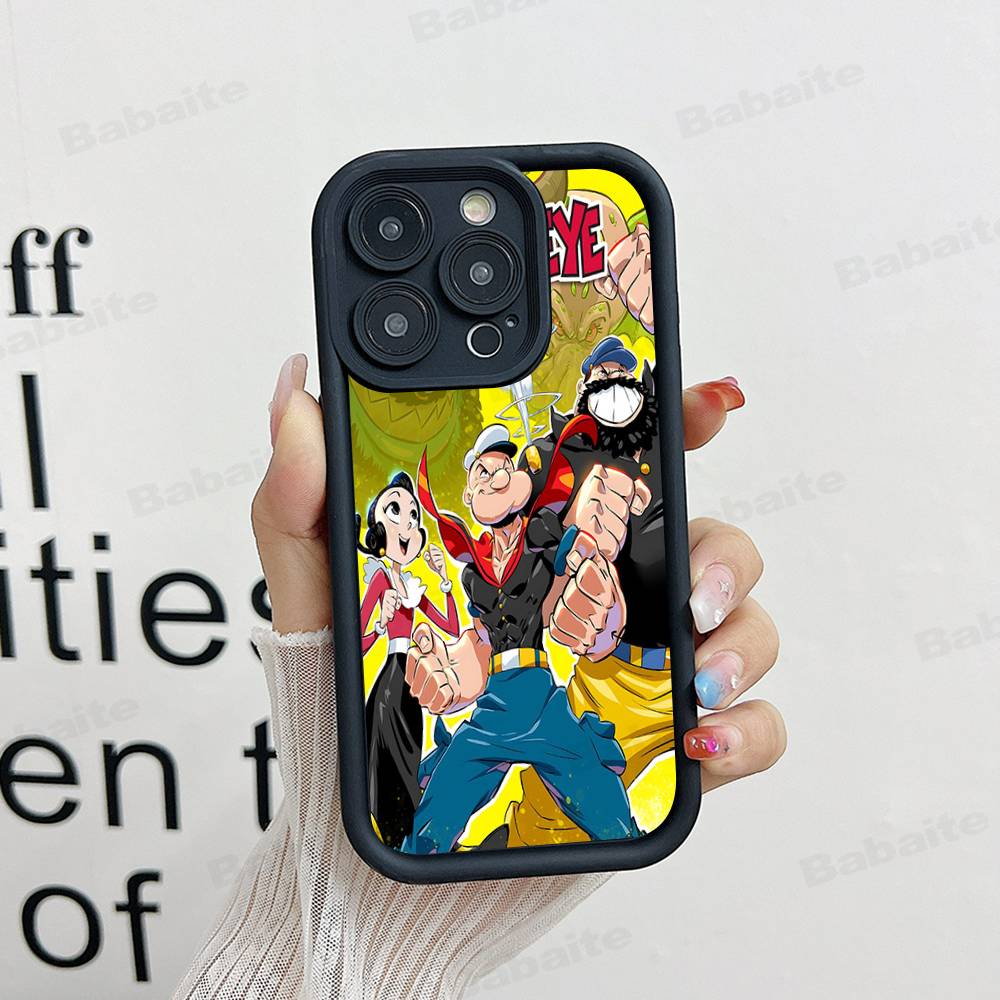 Klassische P-Popeye Comics Animation Handyhülle Für IPhone 17 16 15 14 13 12 11 Air Plus Pro Max Weiche Rückabdeckung