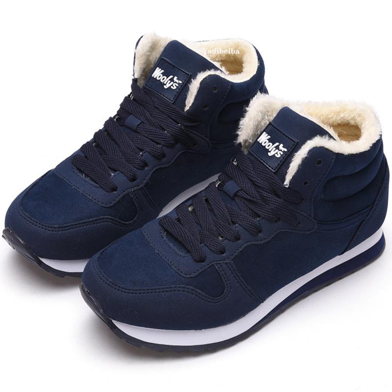 Zimní boty Muži Ženy Boty Teplé Kožešinové Boty Ženy Sněhule Běžné Boty Tenisky Kotníkové Unisex Boty Zimní boty Plus Velikost 46
