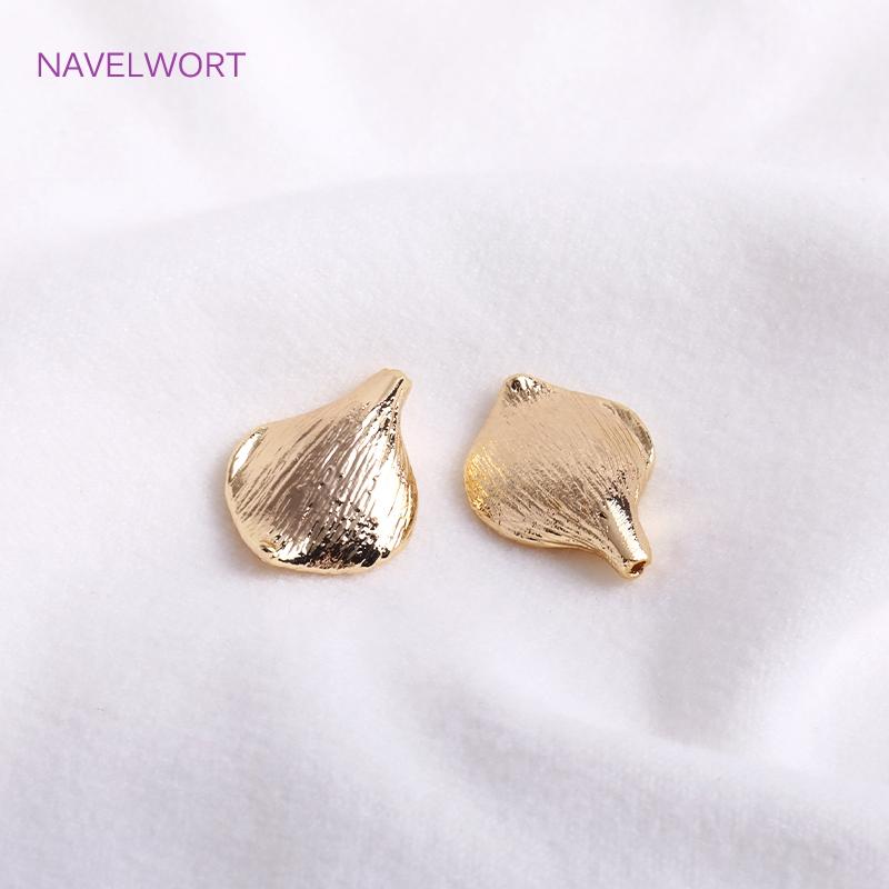 14K Gold Plated Calla Beads Caps High Quality Brass Metal Flower Tassel Caps DIY Jewelry Making Accessories