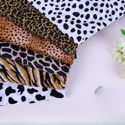 100x150cm Gold Velvet Animal Print Fabric Tiger Leopard Zebra Print Sofa Toy Fabric Performance Clothing Fabric