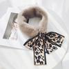 Women Fake Collar Tie Winter Faux Fur Woman False Collar Girls Detachable Fur Collar Ribbon Warm Scarfs for Ladies Neckerchiefs