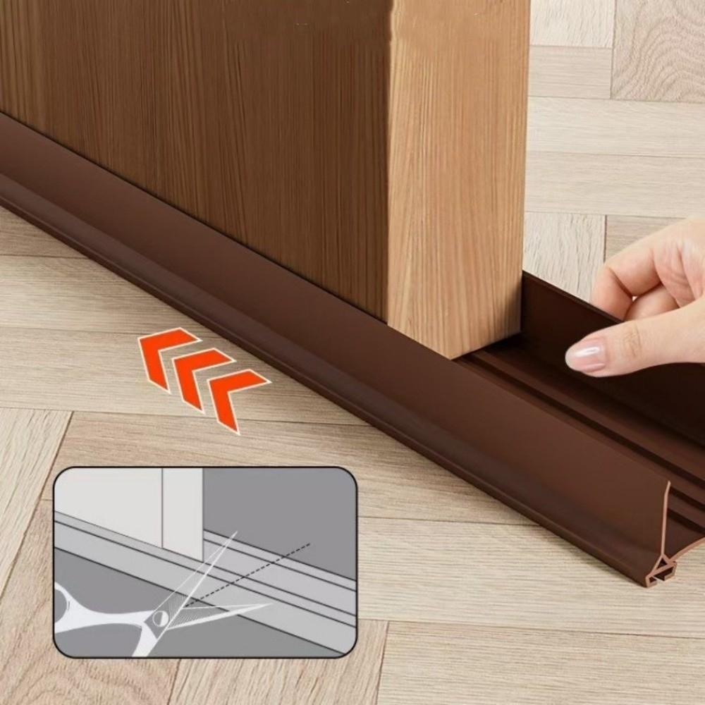 With Brushes Door Draft Stopper 96cm Soundproof Weather Stripping Door Seal Insect Prevention Dustproof Design Door Sweep