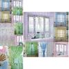 Country Style Floral Print Curtains Decorative Sheer Tulle Multiple Colors 106/79in