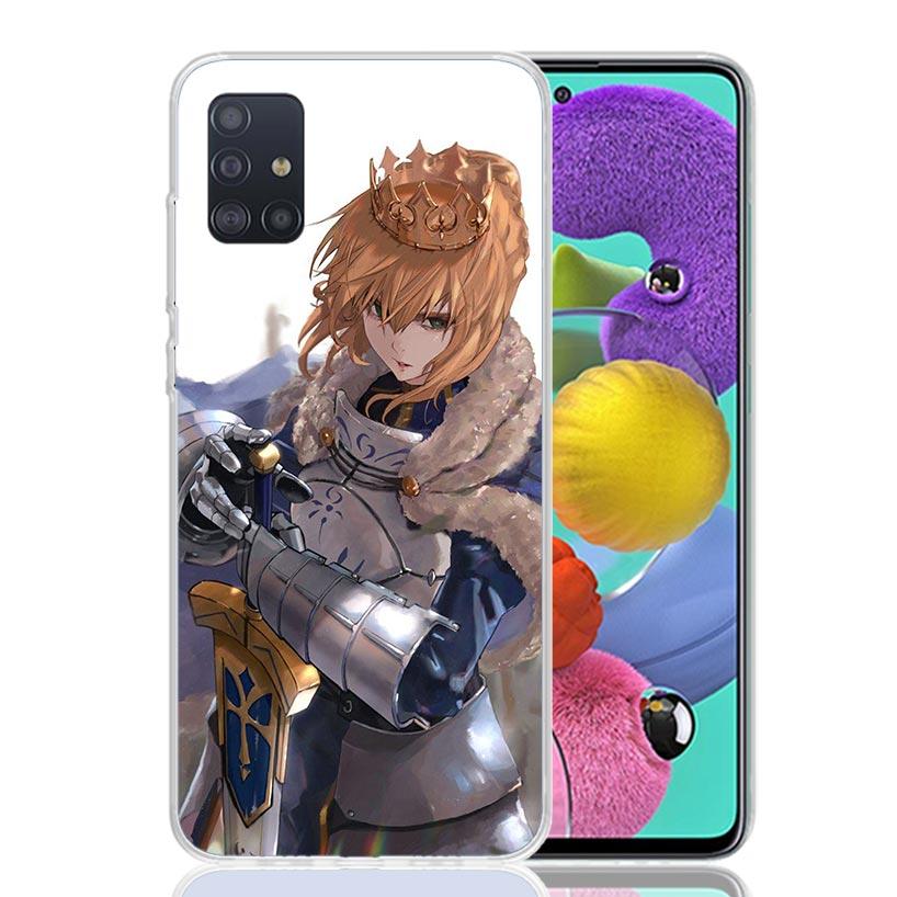 Fate Zero Stay Night Saber Phone Case For Samsung Galaxy A52 A32 A22 A12 A02S A50S A30S A51 A31 AA71 Note 20 Ultra 10 S10 Plus G