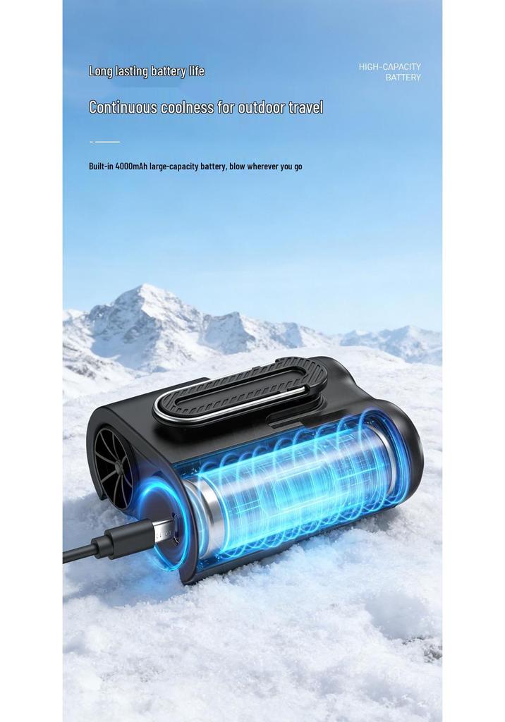 S06mini Shockproof Hanging Neck/Waist Desktop Fan with Lighting and Large Capacity