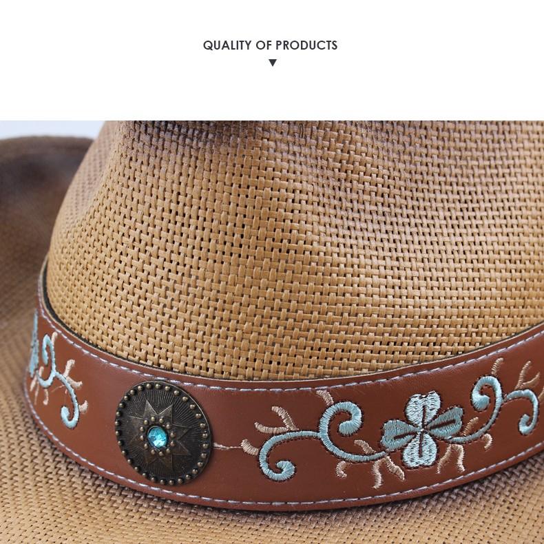 Men's & Women's Western Style Cowboy/Cowgirl Straw Hat